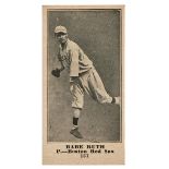 A BABE RUTH M101-4 1916 ROOKIE CARD #151 PSA EX 5, WITH GIMBELS INK STAMP ON THE VERSO. [Chicago...