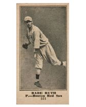A BABE RUTH M101-4 1916 ROOKIE CARD #151 PSA EX 5, WITH GIMBELS INK STAMP ON THE VERSO. [Chicago...