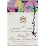 WARHOL, CHAGALLL, LIPPOLD. Three Chateau Mouton Rothschild wine labels each signed by the artist...