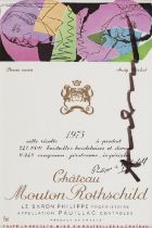 WARHOL, CHAGALLL, LIPPOLD. Three Chateau Mouton Rothschild wine labels each signed by the artist...