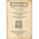 BIBLE IN ENGLISH, 1597 GENEVA VERSION. The Bible. That is the Holy Scriptures Conteined in the O...