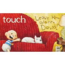 A DAVID SHANNON ILLUSTRATION OF 'TOUCH' FROM DAVID SMELLS! SHANNON, DAVID. B.1959. 'Touch / Leav...