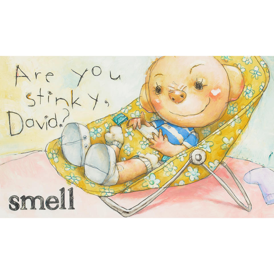 A DAVID SHANNON ILLUSTRATION OF 'SMELL' FROM DAVID SMELLS! SHANNON, DAVID. B.1959. 'Smell / Are ...