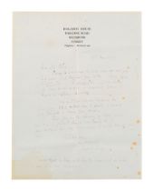 WOOLF REGARDING HER FIRST TRANSLATED WORK. WOOLF, VIRGINIA. 1882-1941. Autograph Letter Signed (...