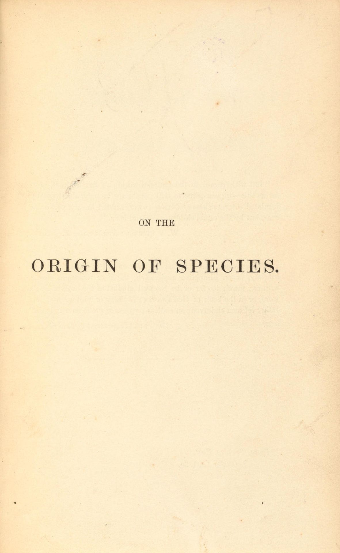 DARWIN'S ORIGIN. DARWIN, CHARLES. 1809-1882. On the Origin of Species by Means of Natural Select... - Bild 3 aus 5