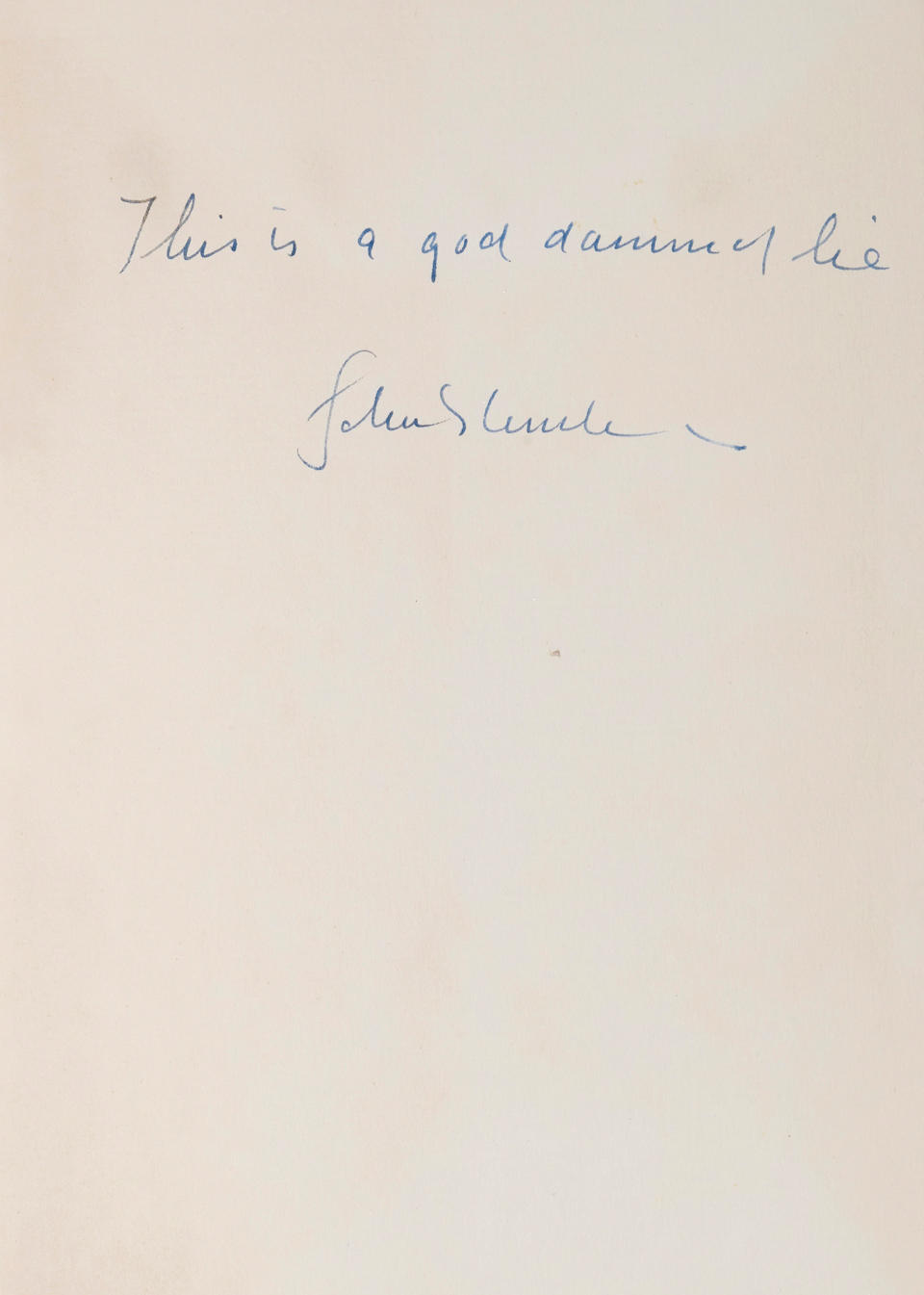 'THIS IS A GOD DAMNED LIE': STEINBECK INSCRIBES THE WRATH OF JOHN STEINBECK. BENNETT, ROBERT and... - Image 2 of 3