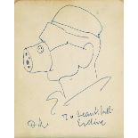 DIEGO RIVERA AND FRIDA KAHLO SKETCHES IN AUTOGRAPH BOOKS. Two autograph books containing 4 line ...