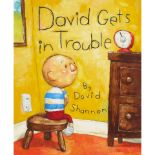 A DAVID SHANNON COVER ART ILLUSTRATION FOR DAVID GETS IN TROUBLE. SHANNON, DAVID. B.1959. David ...