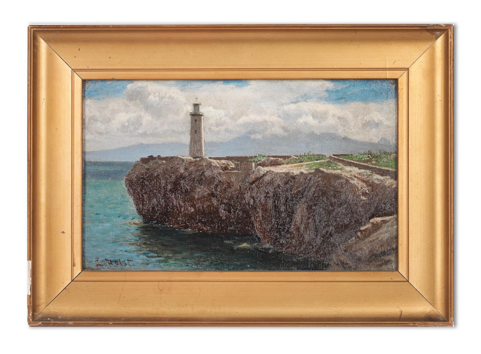 Laurits Bernhard Holst (Danish, 1848-1934) Europa Point, Gibraltar - Image 2 of 3