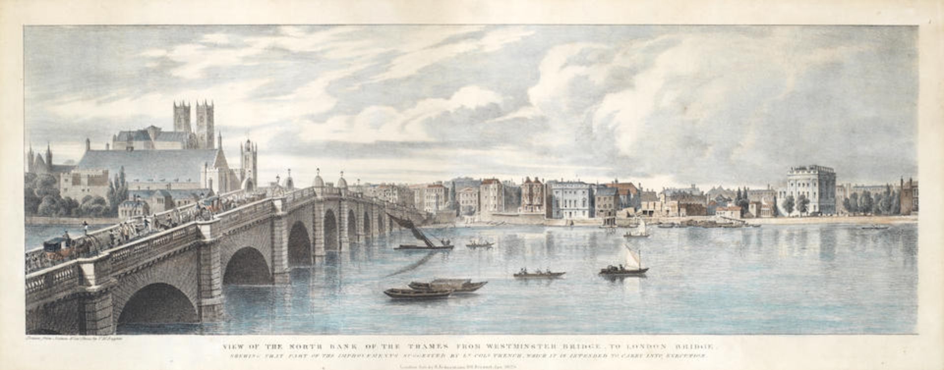 After Thomas Mann Baynes (British, 1794-1854) 'Proposed Improvements on the Bank of the Thames' ...