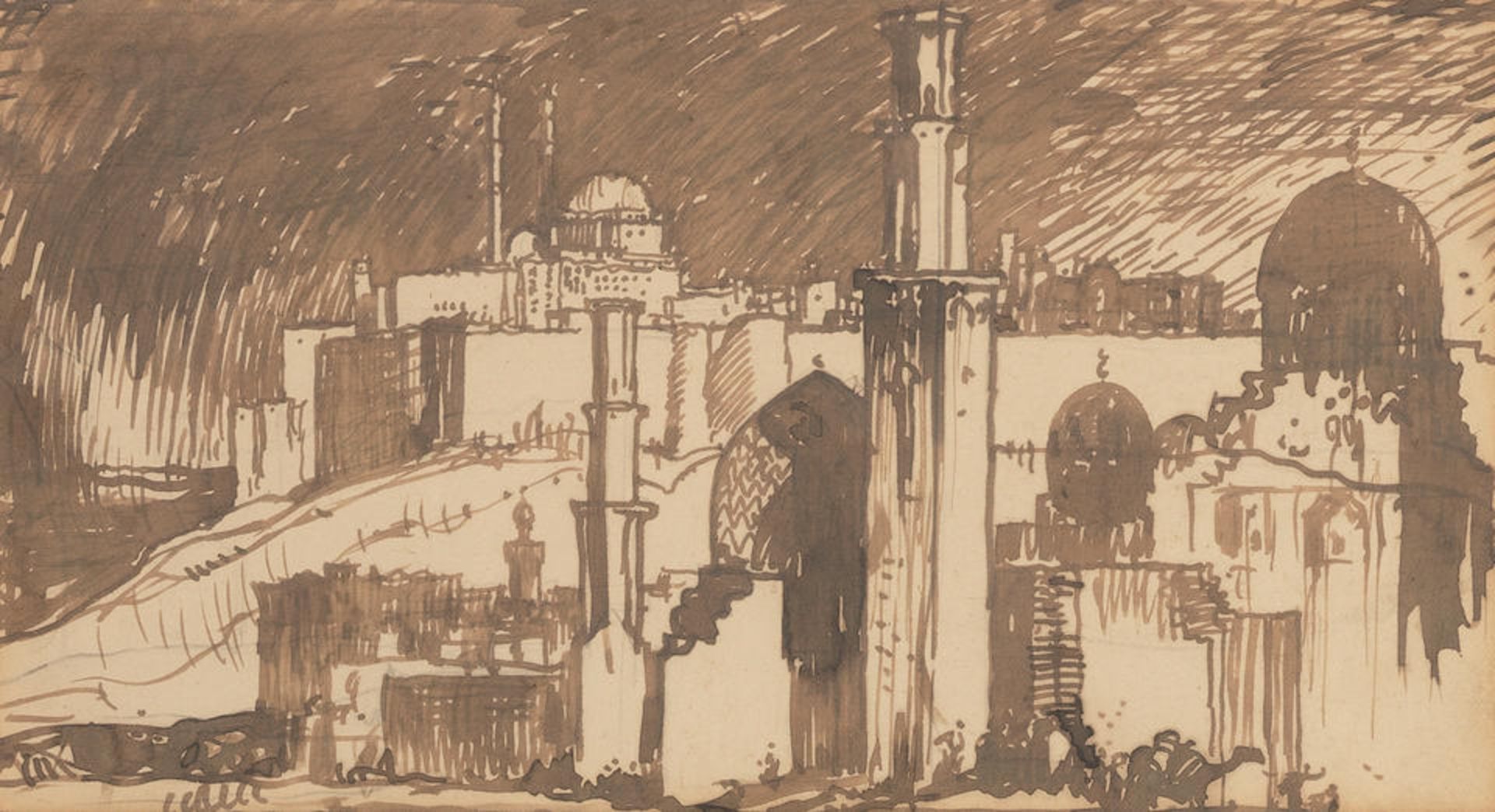 Sir Frank Brangwyn, RA (British 1867-1956) Safed, Israel