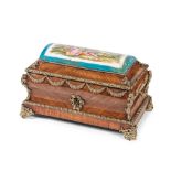 A late 19th century French gilt metal grand piano jewellery box together with a similar period F...