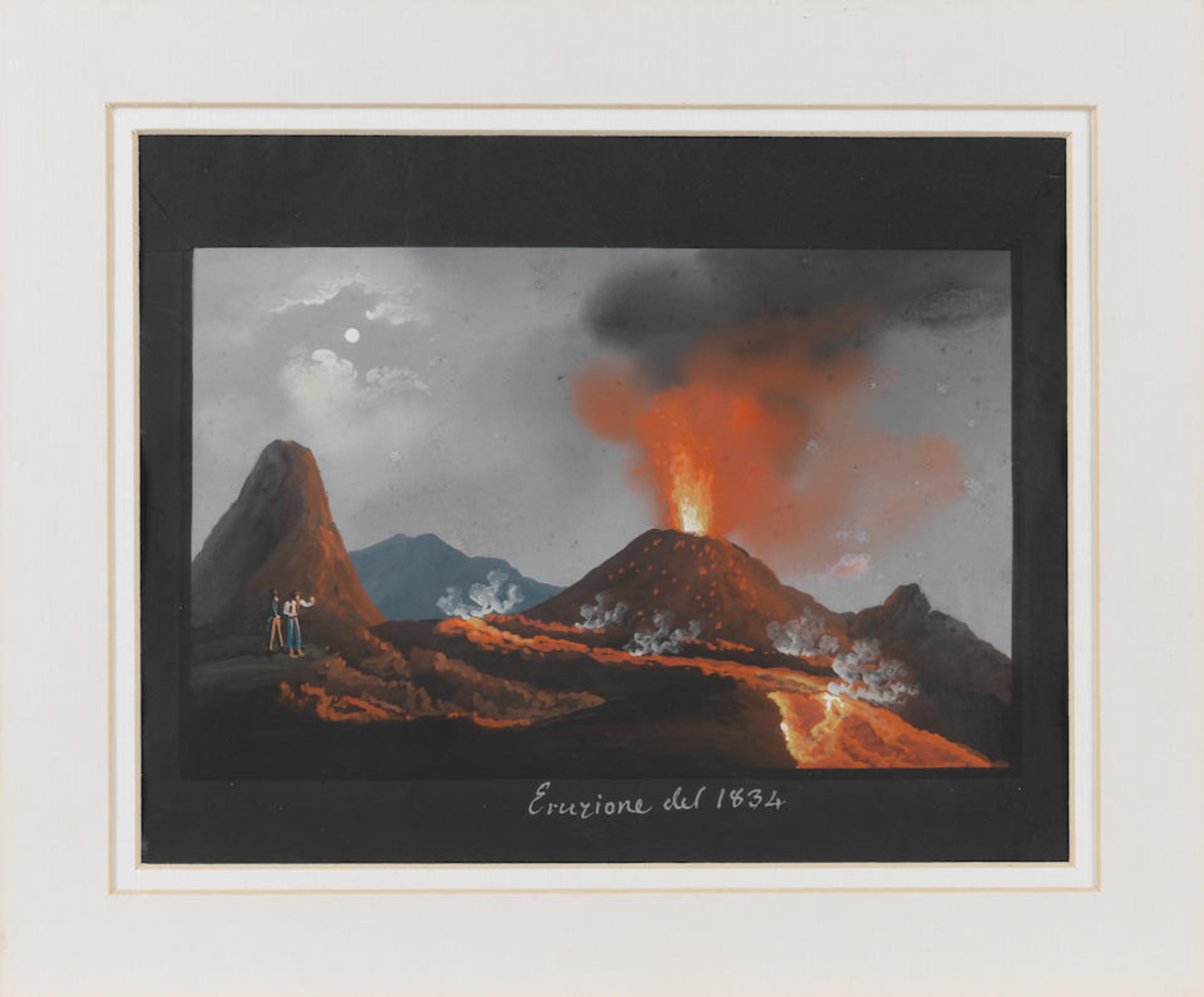 Neapolitan School, 19th Century Views of Vesuvius erupting 18.6 x 25.3cm (7 5/16 x 9 15/16in) an... - Bild 4 aus 7