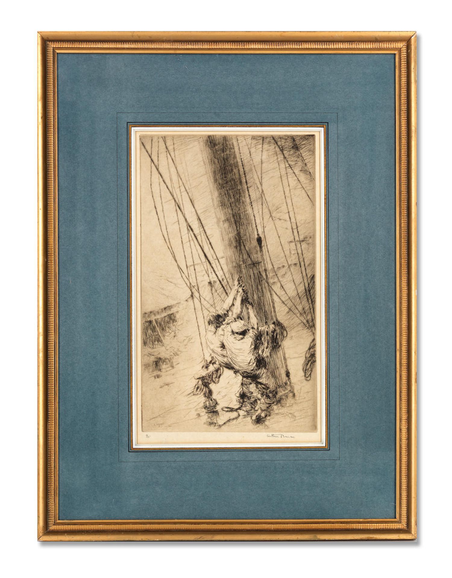 Arthur John Trevor Briscoe (British, 1873-1943) 'Clewlines & Buntlines' framed (see 'A Complete ... - Image 3 of 3