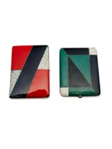 TWO ART DECO ENAMELLED CIGARETTE CASES (2)