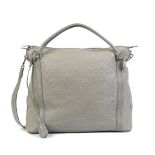 Louis Vuitton: a Light Grey Leather Antheia Ixia MM 2011 (includes padlock, key and cloche)