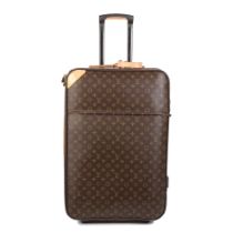 Louis Vuitton: a Monogram Pegase 65 Rolling Suitcase 2006 (includes leather pull and luggage tag)