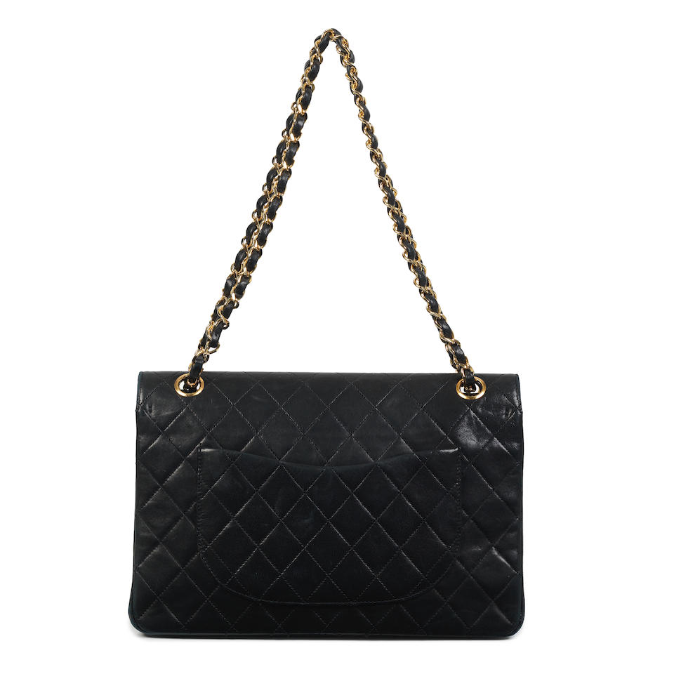 Karl Lagerfeld for Chanel: a Black Quilted Lambskin Classic Double Flap Bag 1989-91 (includes se... - Image 2 of 3