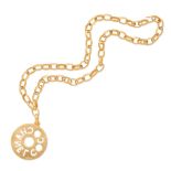 Chanel: a Gold Coco Medallion Necklace 1980s