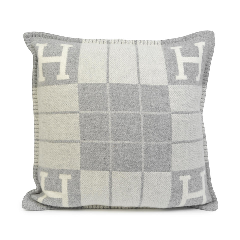 Hermès: an Écru and Gris Clair Avalon III Pillow 2024 (includes dust bag)