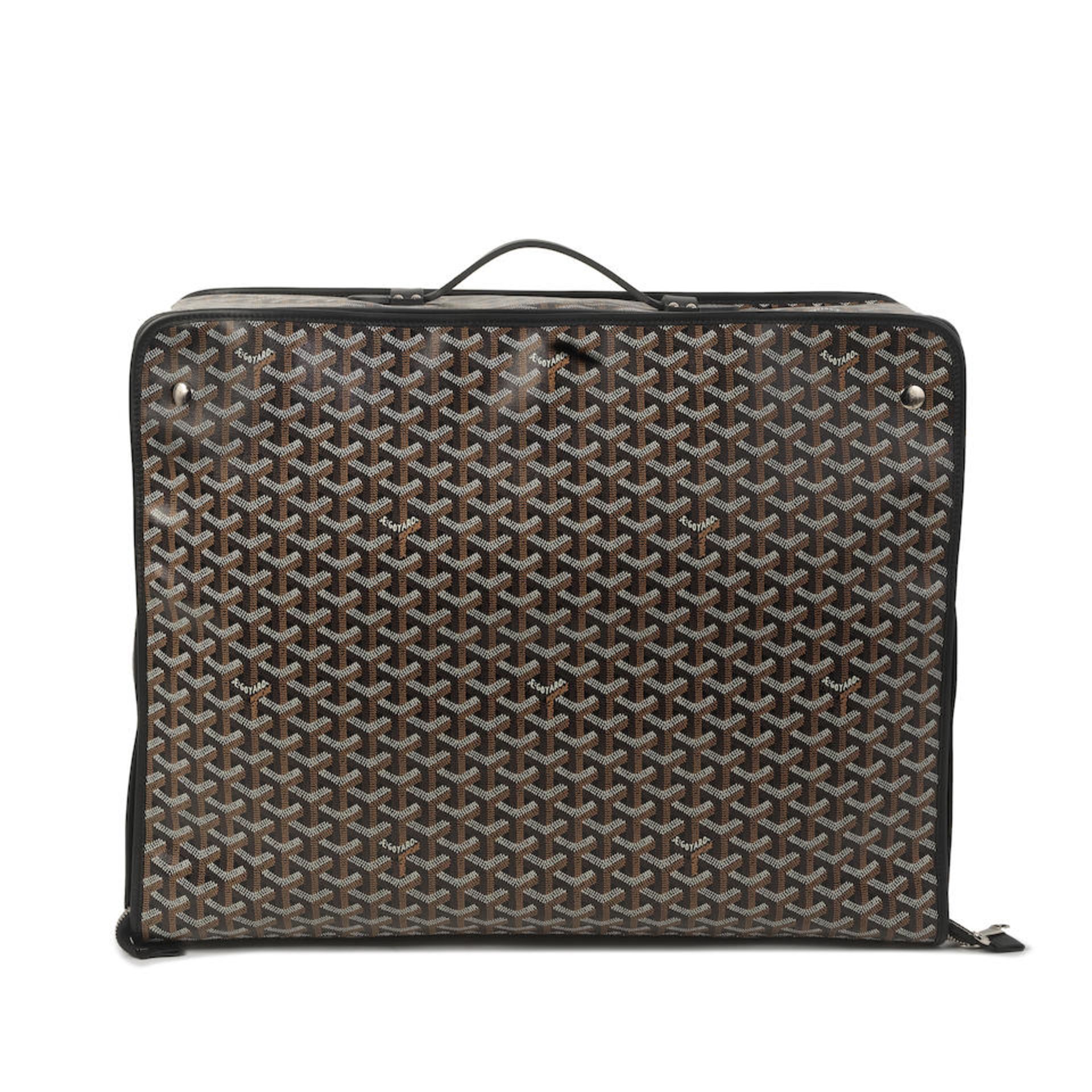 Goyard: a Goyardine Caravelle Folding Suitcase 50 (includes dust bag)