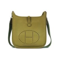 Hermès: a Chartreuse Clemence Leather Evelyne GM 2004 (includes dust bag)