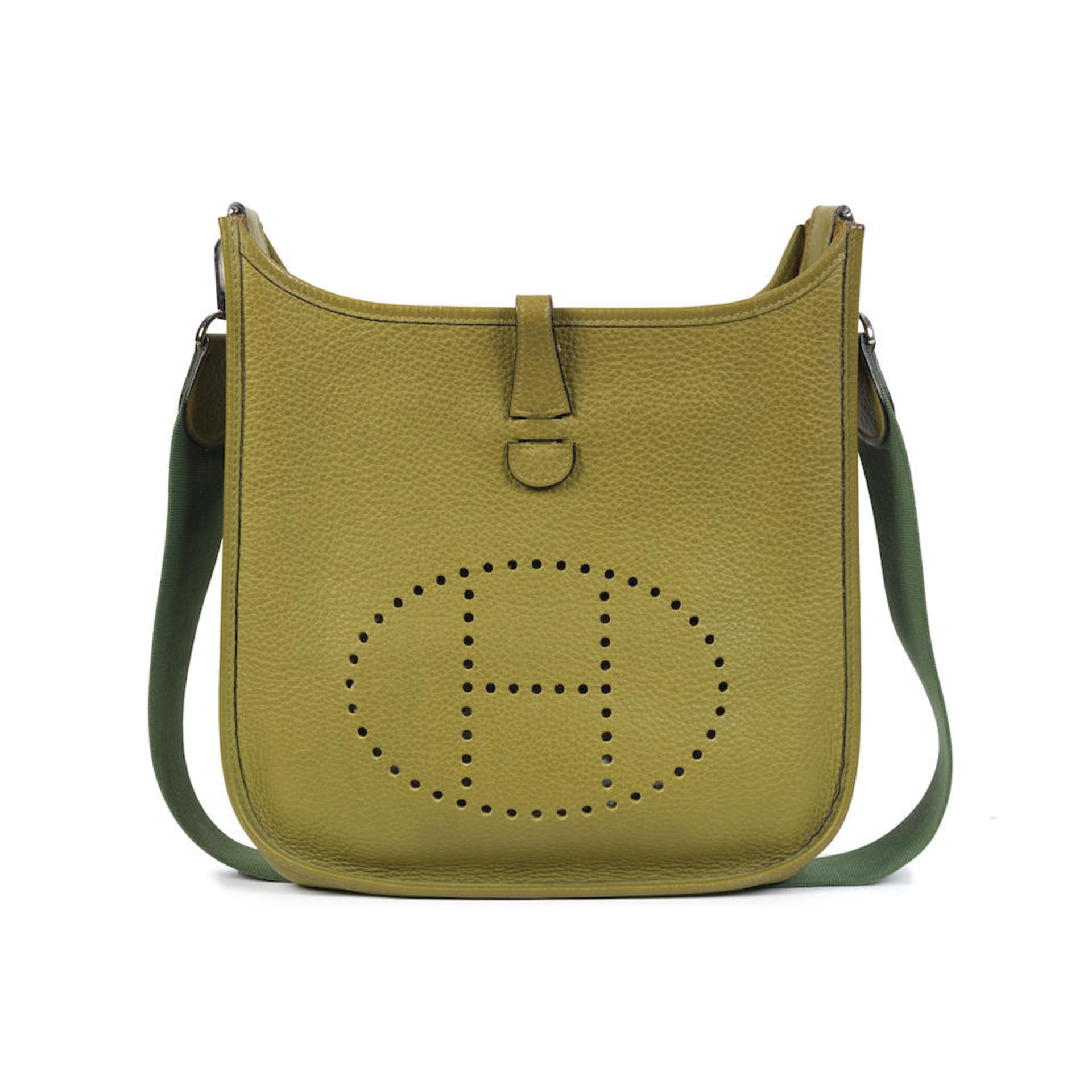 Hermès: a Chartreuse Clemence Leather Evelyne GM 2004 (includes dust bag)