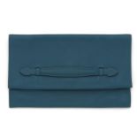 Hermès: a Cobalt Evercolor Pliplat Clutch 2015 (includes felt protector)