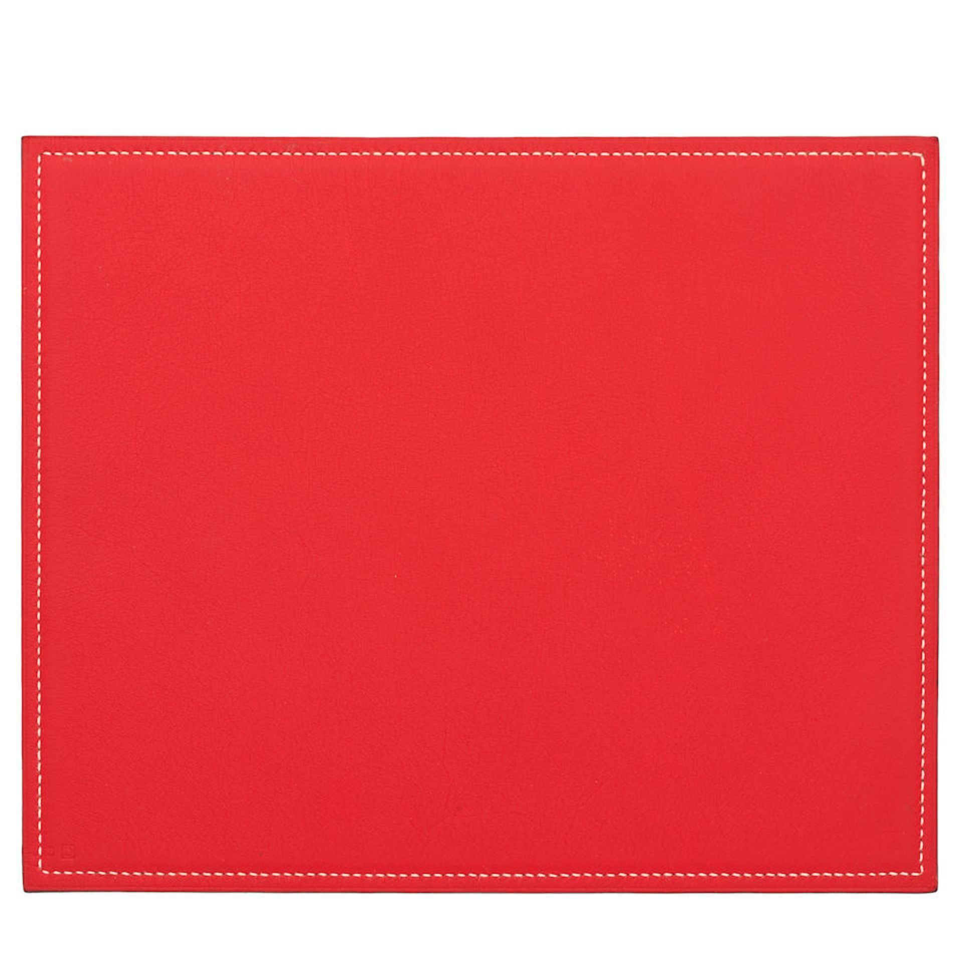 Hermès: a Rouge H and Rouge Vif Leather Mousepad 2000 - Image 2 of 3