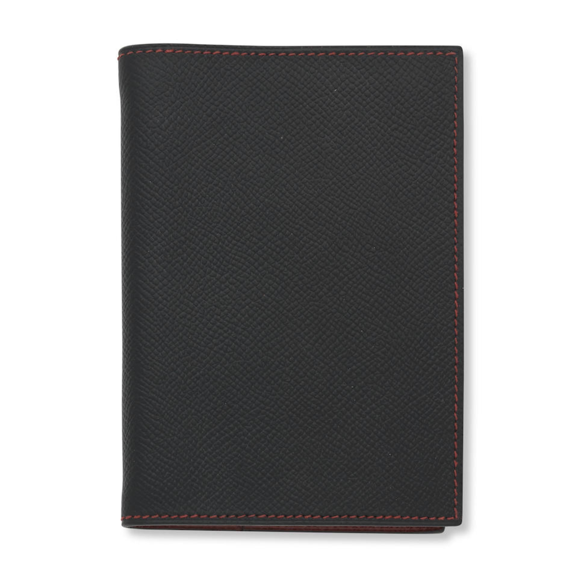 Hermès: a Black and Rouge H Epsom Index Cover
