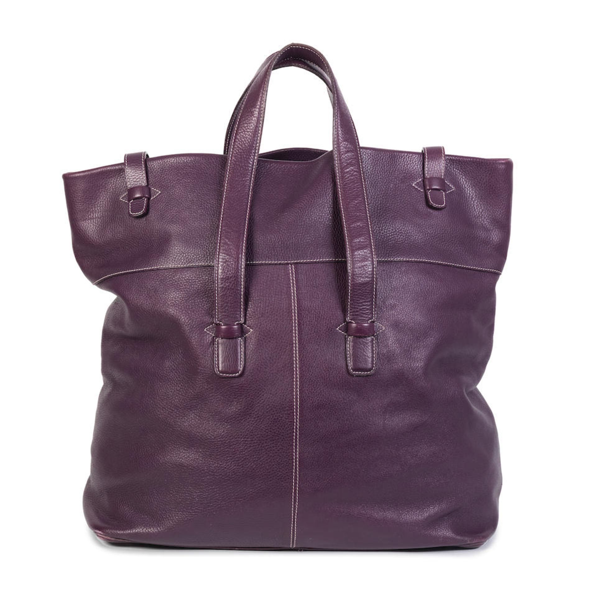 Hermès: a Raisin Clemence Leather Thar Travel Bag 2007