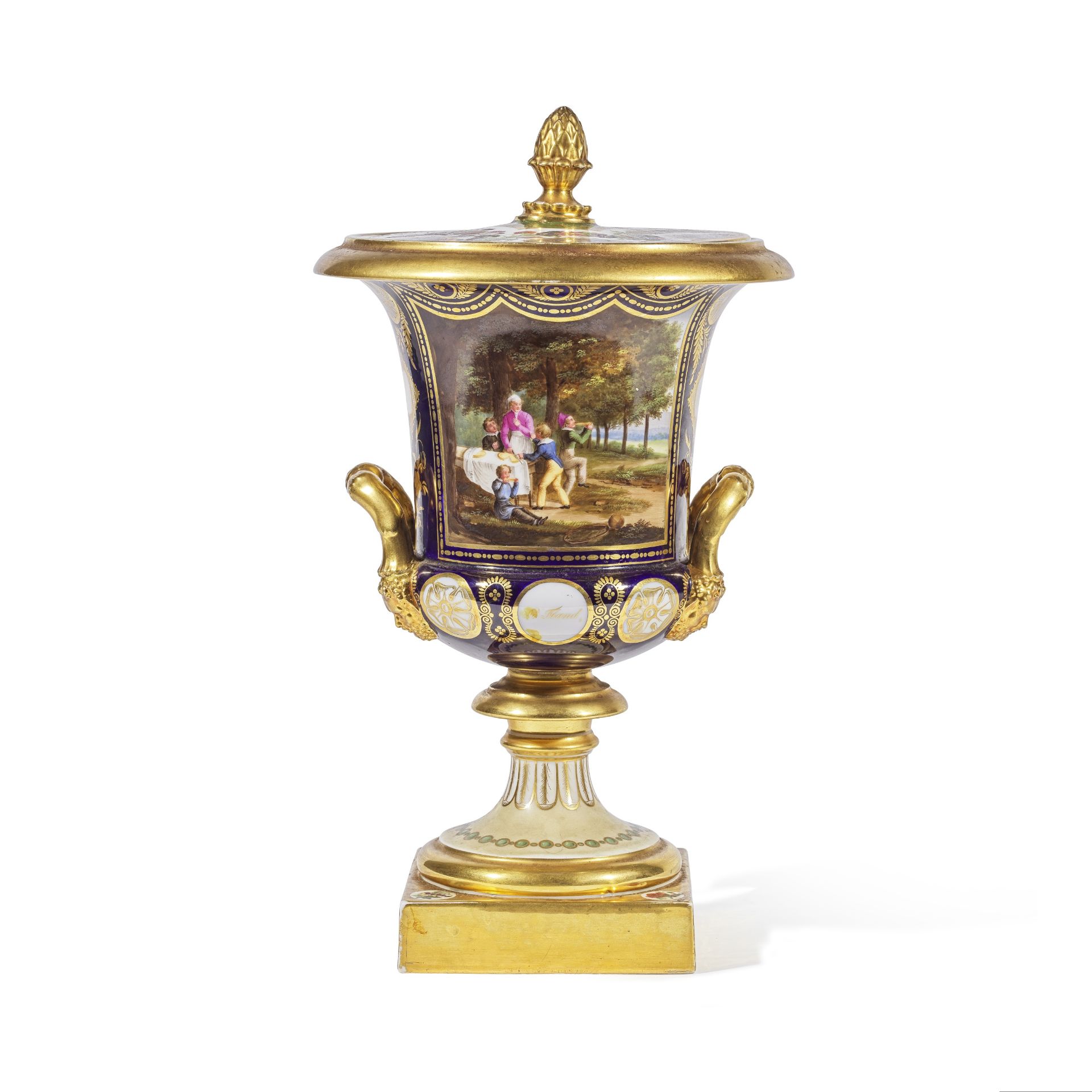 Vase bians&#233; en porcelaine de Paris, Denuelle, circa 1830, couvercle associ&#233;A Paris, De...