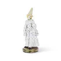 Statuette napolitaine repr&#233;sentant Pulcinella femelle, circa 1780-90A rare Naples, Real Fab...