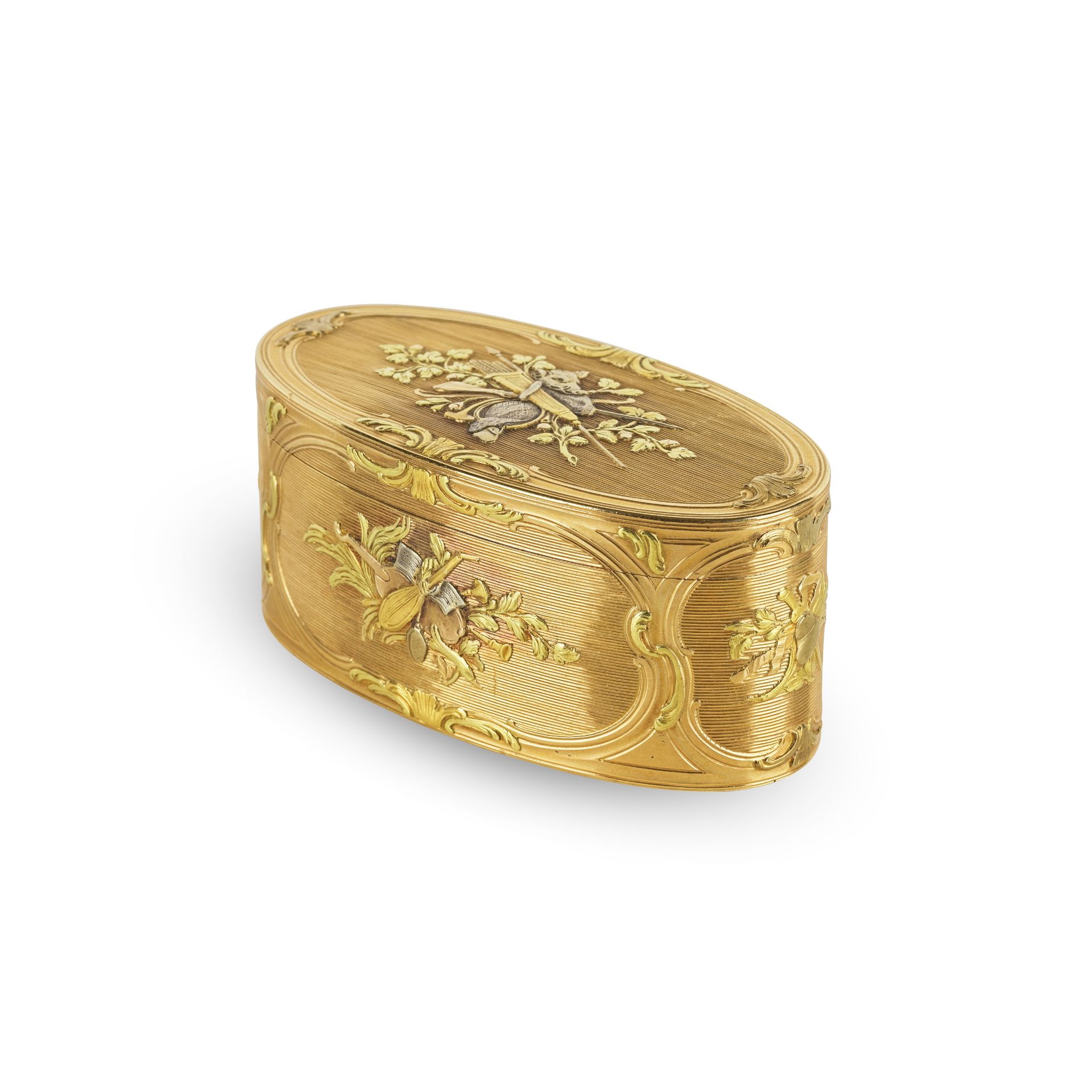 Tabati&#232;re en or de quatre couleurs, par Dominique Fran&#231;ois Poitreau, Paris, 1759-1760A...