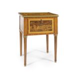 Table chiffonni&#232;re d'&#233;poque Transition en marquetrie figurative de bois de rose, bois ...