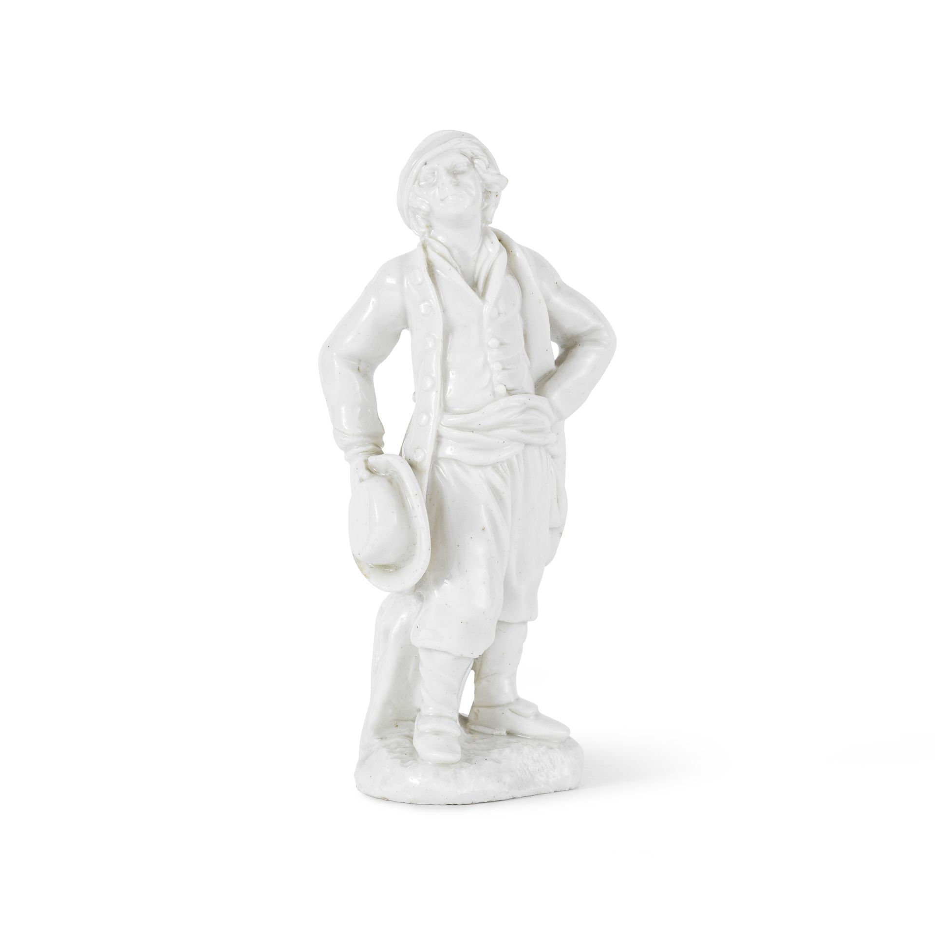 Statuette blanche napolitaine, Real Fabbrica Ferdinandea, repr&#233;sentant un villageois, circa...