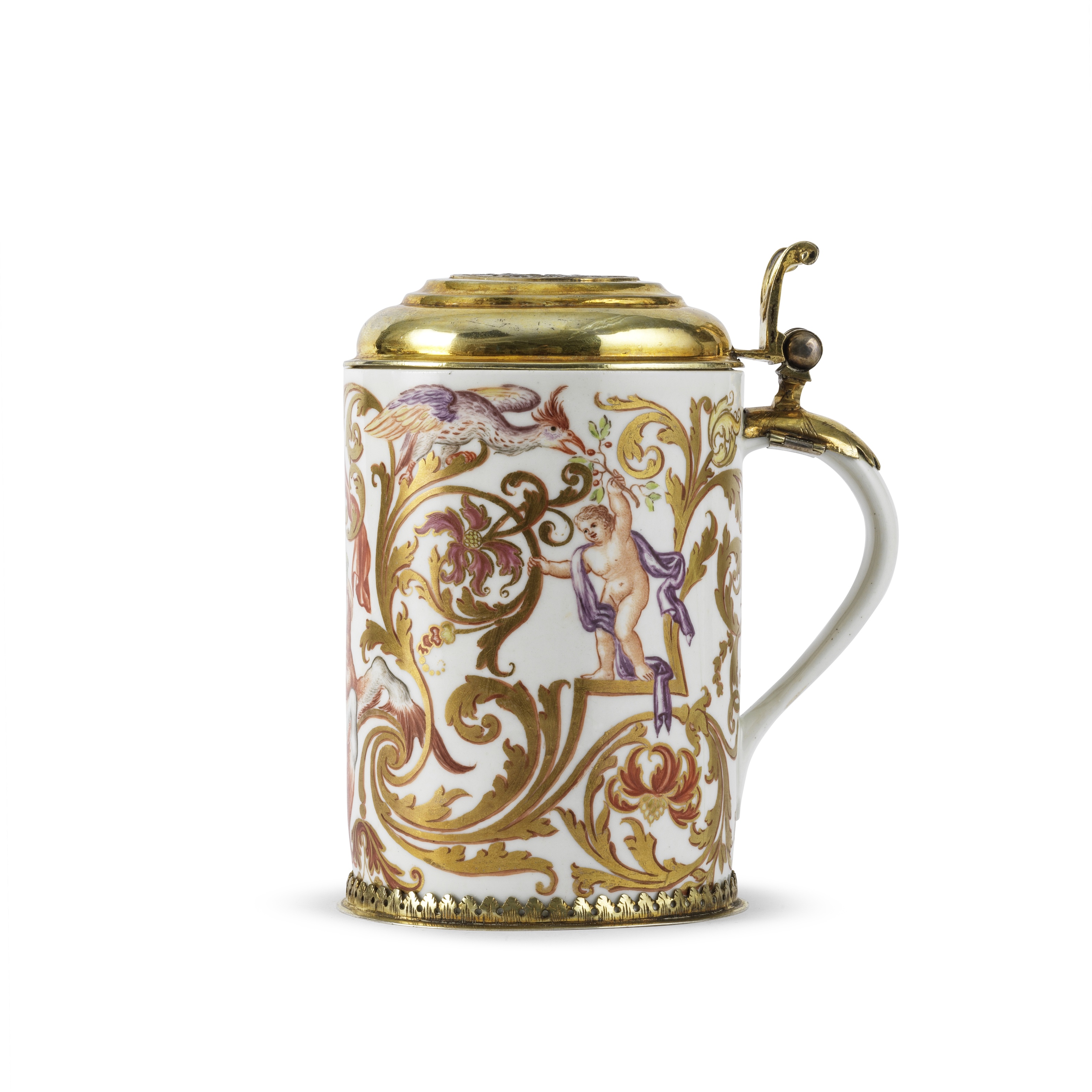 Chope de Meissen, d&#233;cor attribu&#233; &#224; Ignaz BottengruberA Meissen Hausmaler tankard ...