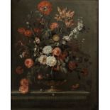 J.S. Bernard (actif en France, 1657-1667) Nature morte aux roses, aux &#339;illets, aux lys dans...