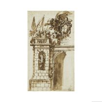 Thomas Blanchet (Paris 1614-1689 Lyon) Projet de d&#233;coration avec les armoiries Chigi