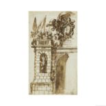 Thomas Blanchet (Paris 1614-1689 Lyon) Projet de d&#233;coration avec les armoiries Chigi