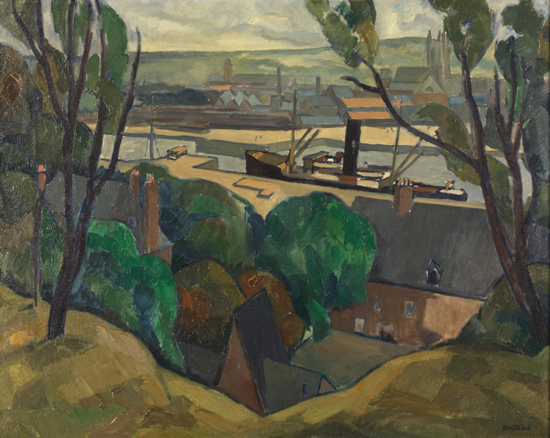 LOUIS-ROBERT ANTRAL (1895-1939) Le port de Fécamp ()