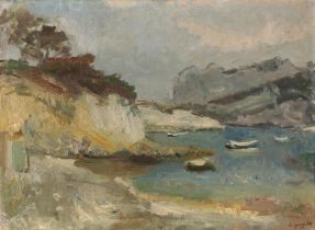 RAYMOND LEGUEULT (1898-1971) La crique, ou le Port de Sormiou (Painted in Sormiou in 1929)