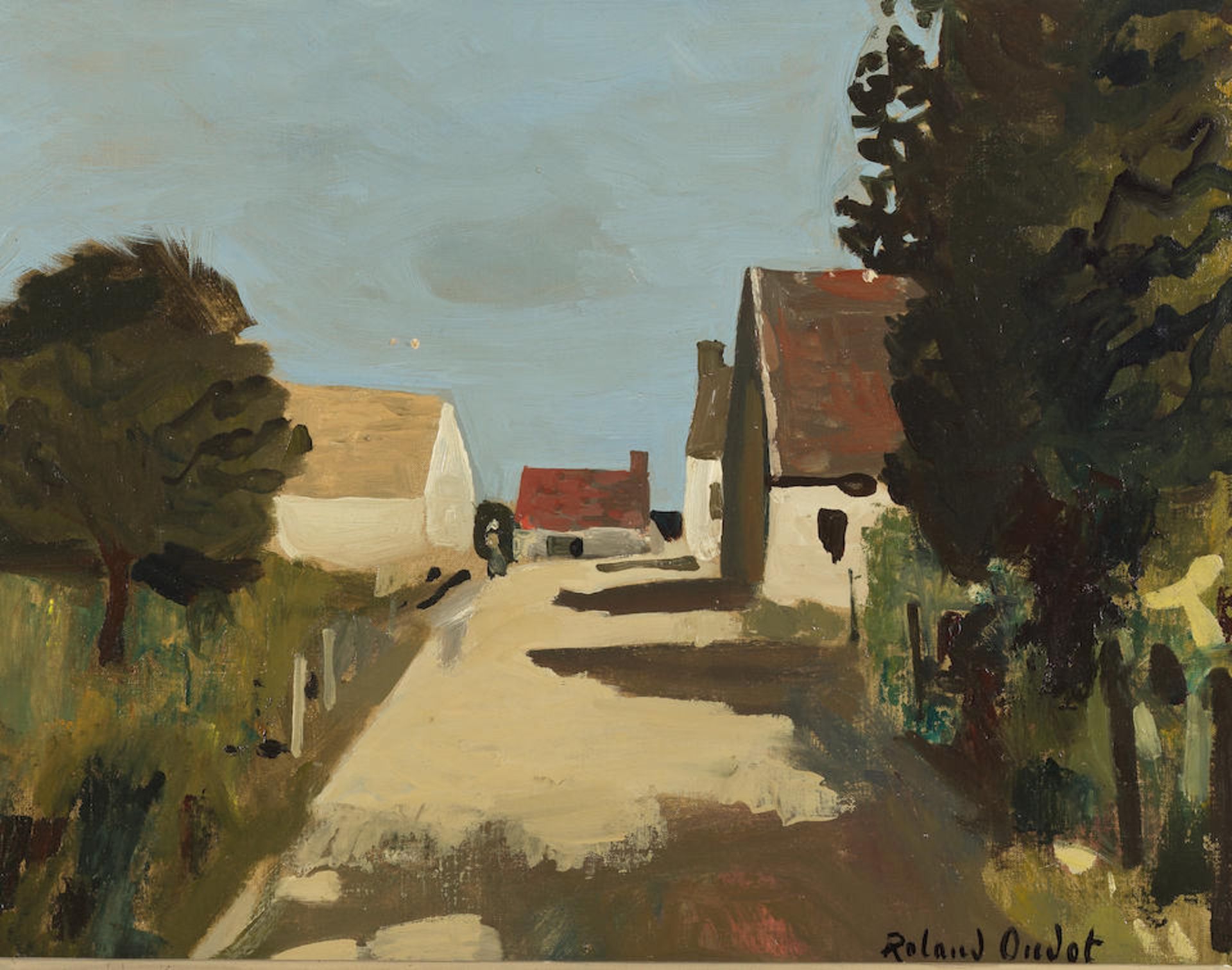 ROLAND OUDOT (1897-1981) Rue de village
