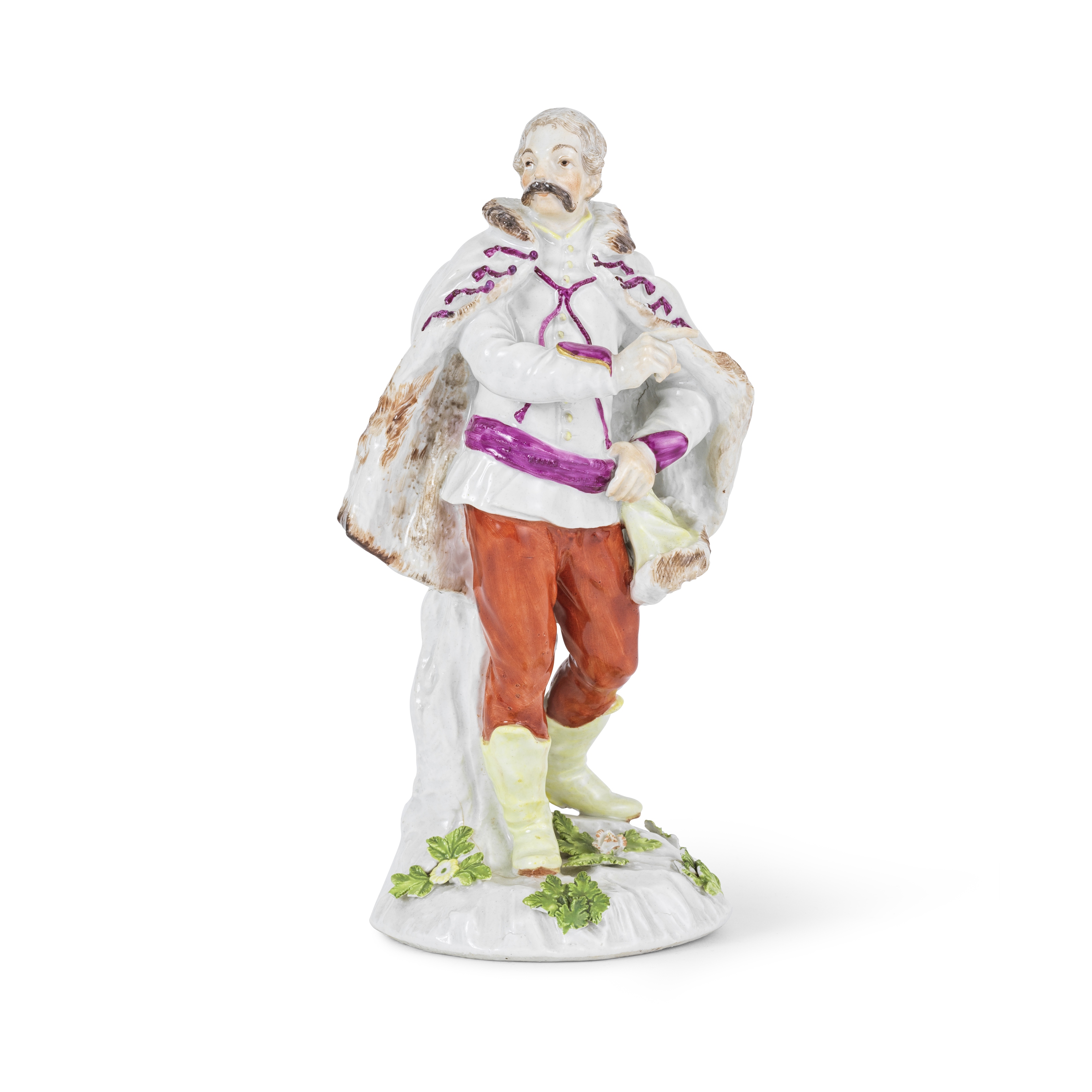Statuette en porcelaine de Meissen repr&#233;sentant un hongrois, circa 1750A Meissen figure of ...