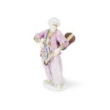 Statuette en porcelaine de Meissen r&#233;presentant un musicien turc, circa 1745A Meissen figur...