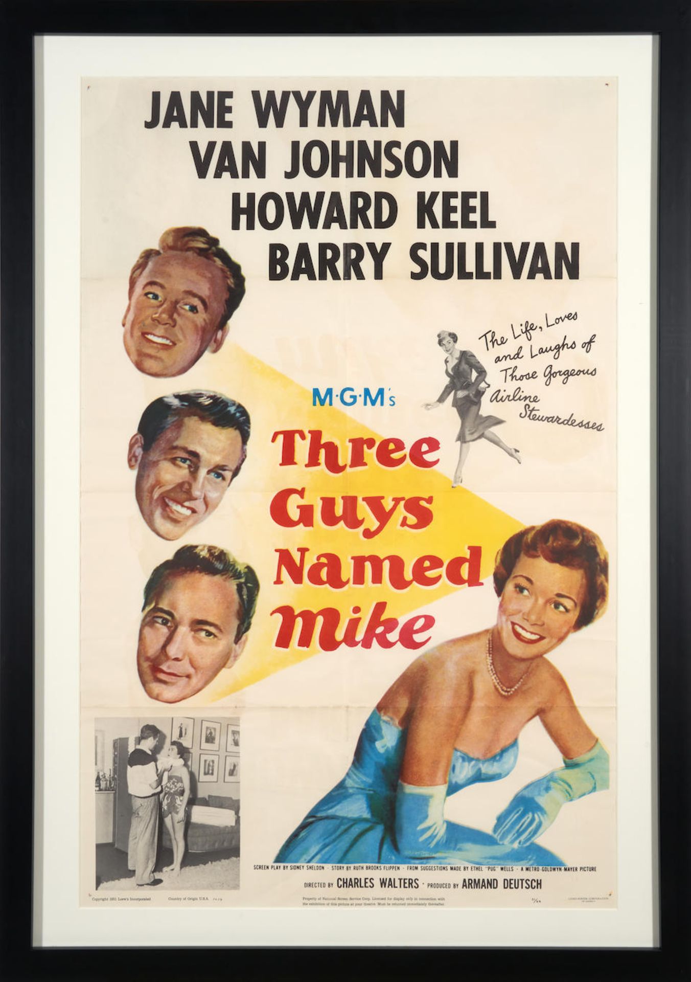 Three Guys Named Mike Vintage Poster United States, 1951,