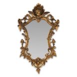 ITALIAN GILDED AND CARVED WOOD MIRROR
