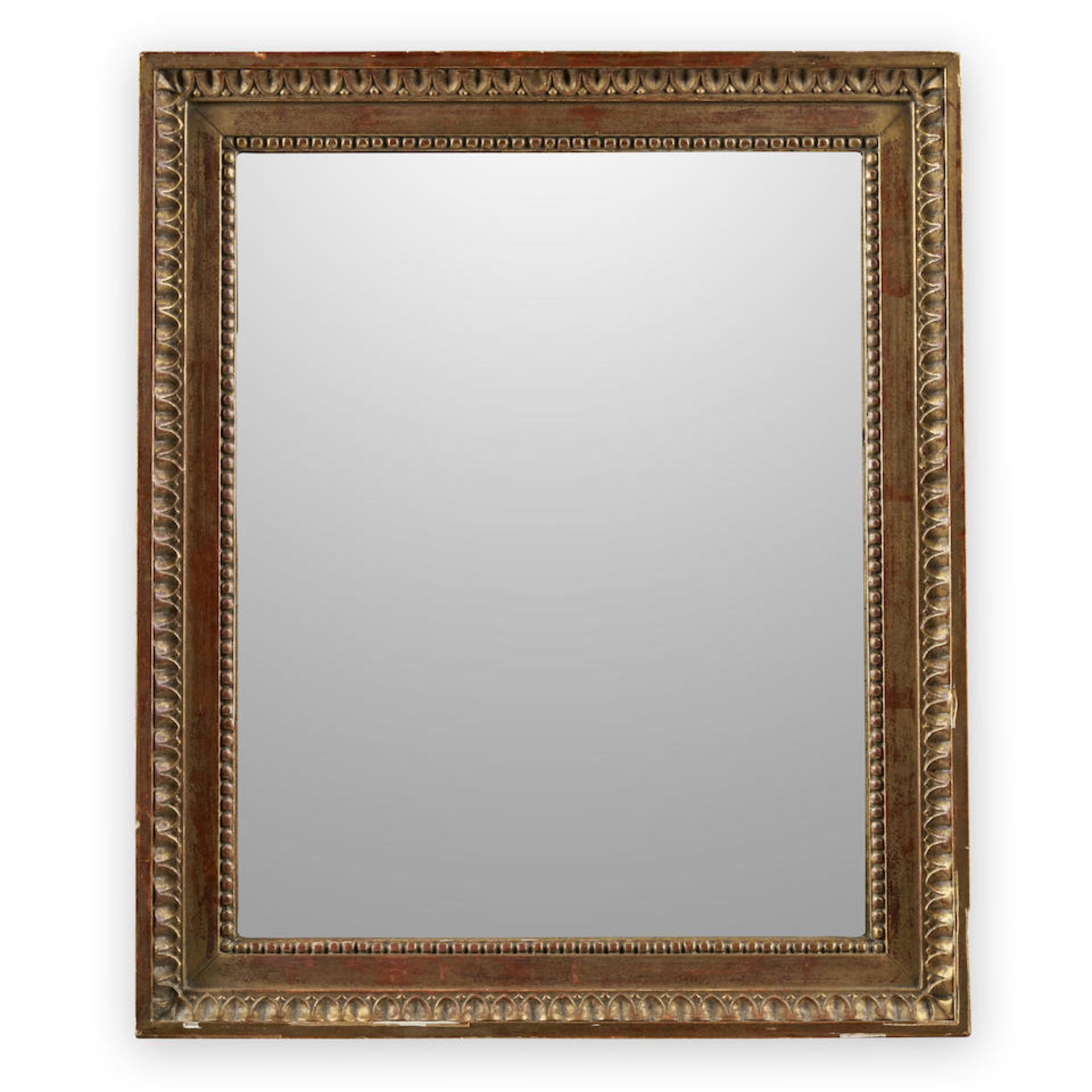 FRENCH GILT GESSO AND WOOD MIRROR