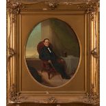 GEORGE LINEN (SCOTTISH/AMERICAN, BORN AFTER 1802-DIED AFTER 1888) A PAIR OF FRAMED OVAL PORTRAIT...