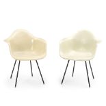 TWO CHARLES AND RAY EAMES FOR HERMAN MILLER SHELL CHAIRS